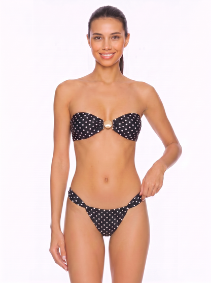 Bandeau Bikini Set with Shell Hardware