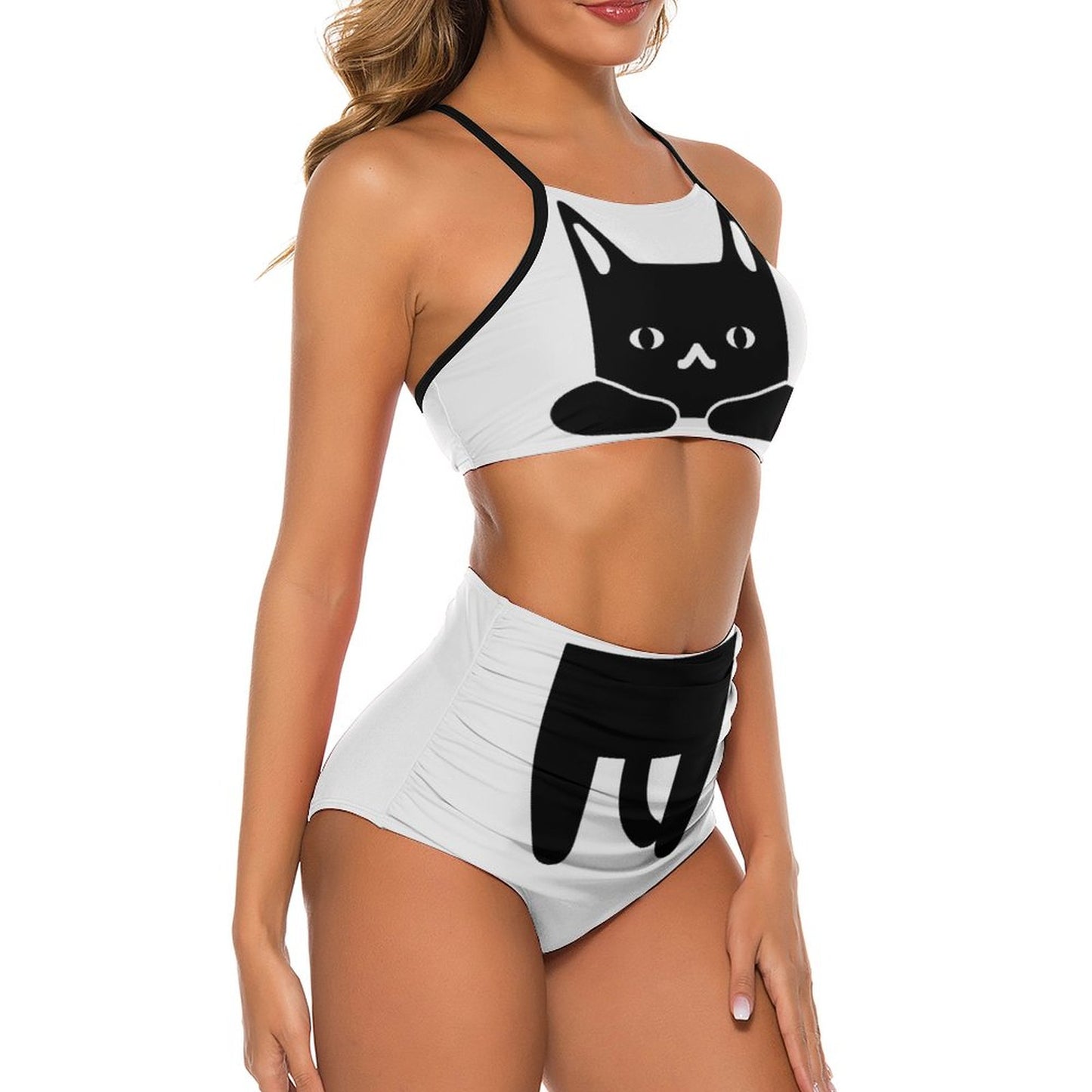 Racerback Scoop-Neck High-Waisted Bikini Set, product view 2