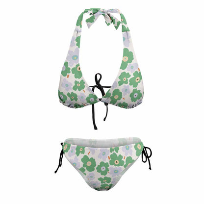 Plus-Size Wide-Strap Lace-Up Bikini Set, product view 4