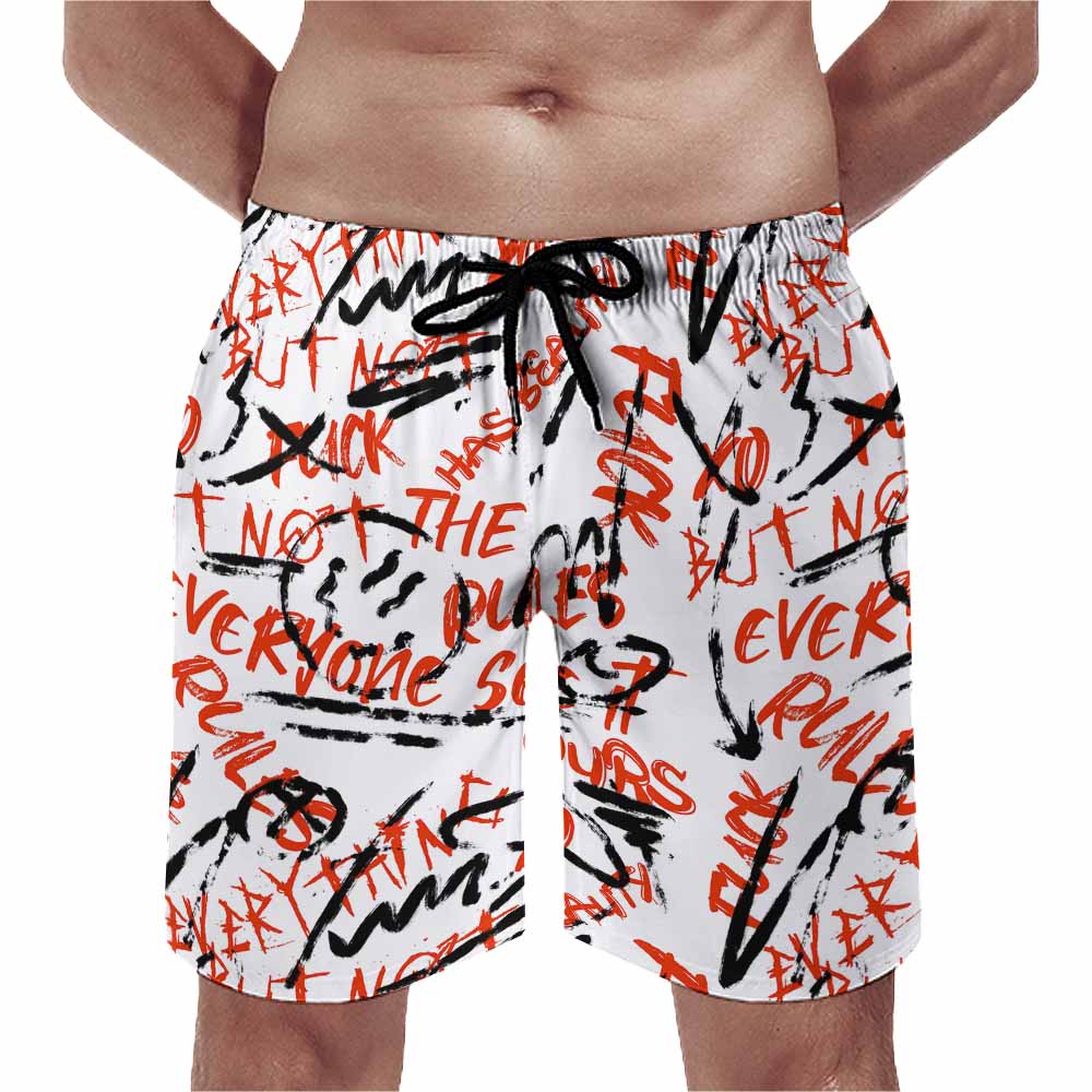 Men's Elastic-Waist Peach-Skin Board Shorts, product view 5