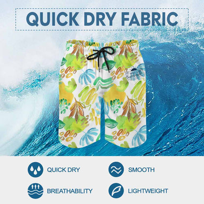 Men's Drawstring Mid-Length Casual Swim Shorts, product view 7