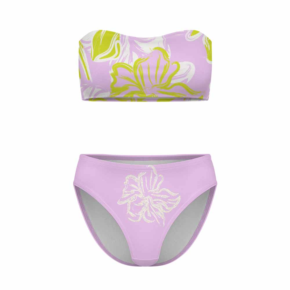 Strapless Bandeau High-Cut Bikini Set, product view 5