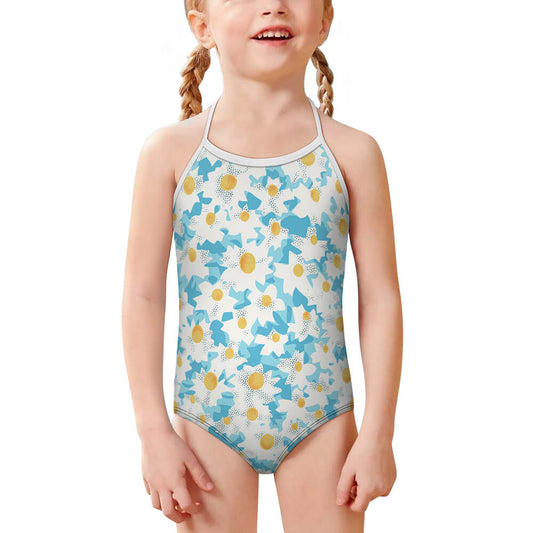 Girls' Tie-Strap Scoop-Neck One-Piece Swimsuit, product view 2