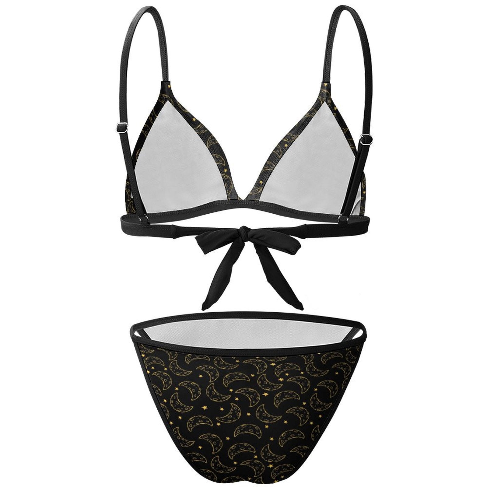 Spaghetti-Strap Triangle Low-Rise Bikini Set, product view 5