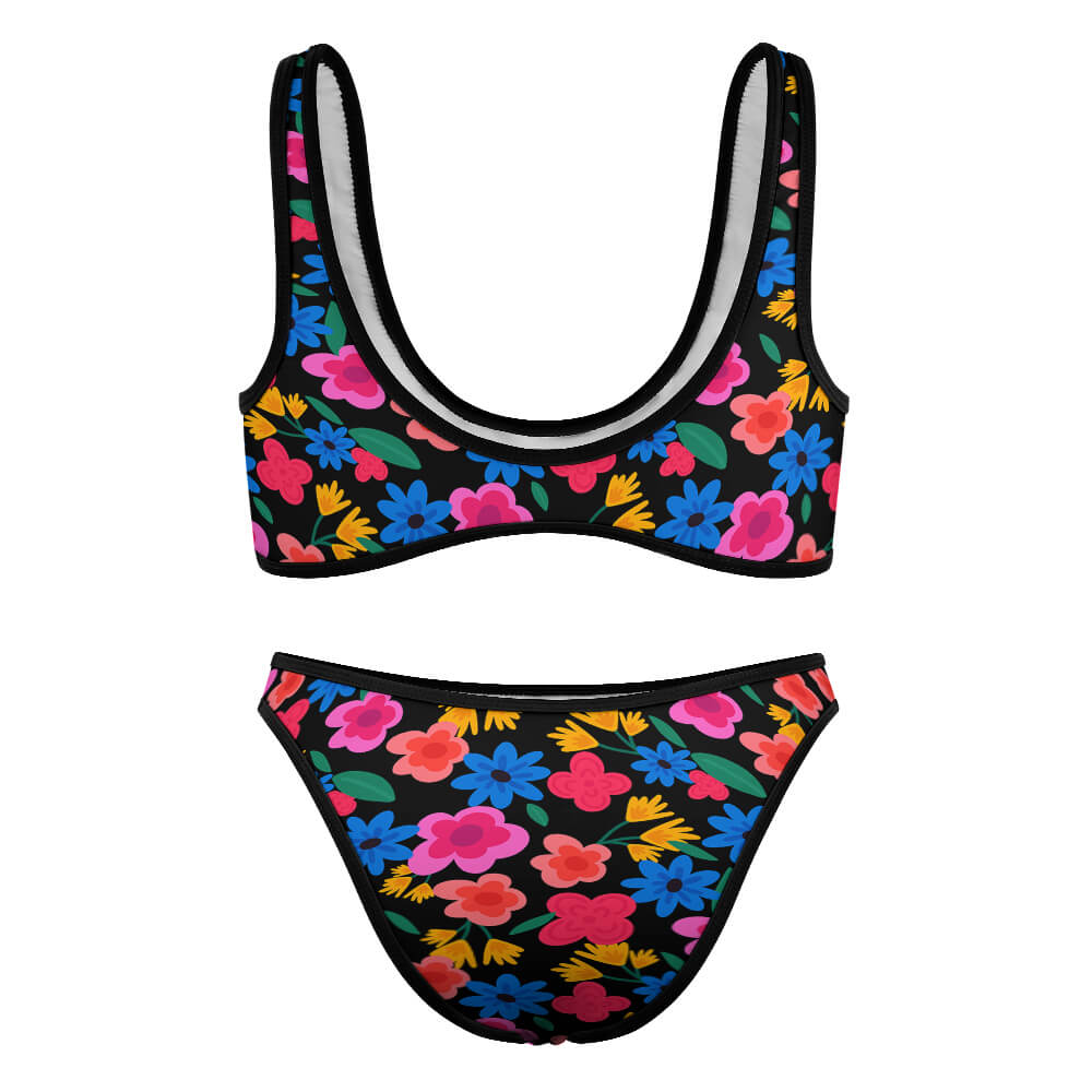 Scoop-Neck Mid-Rise Bikini Set, product view 5