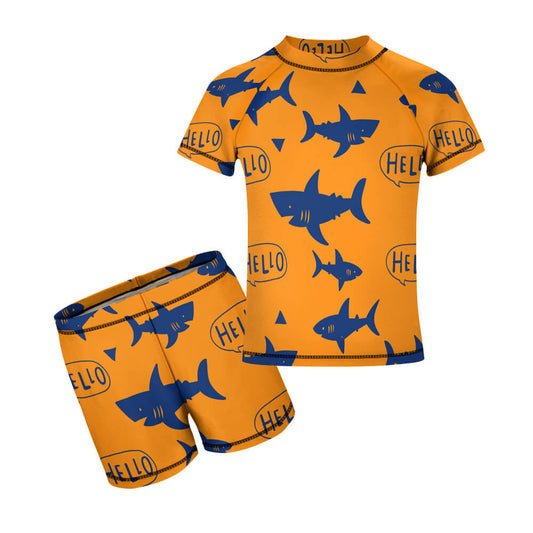 Kids' Short-Sleeve Rash Guard Swim Set