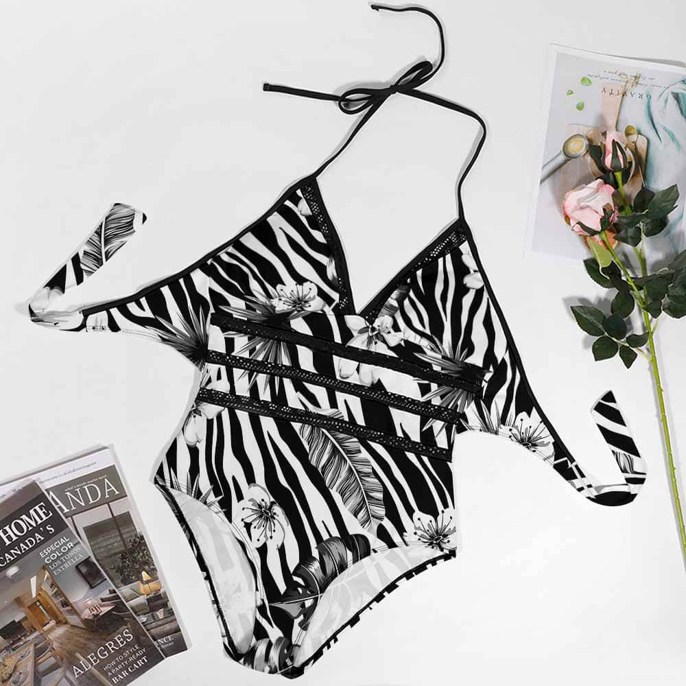 Plus-Size Wrap-Front One-Piece Swimsuit, product view 3