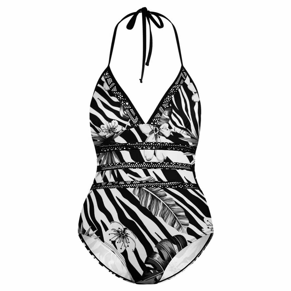 Plus-Size Wrap-Front One-Piece Swimsuit, product view 4