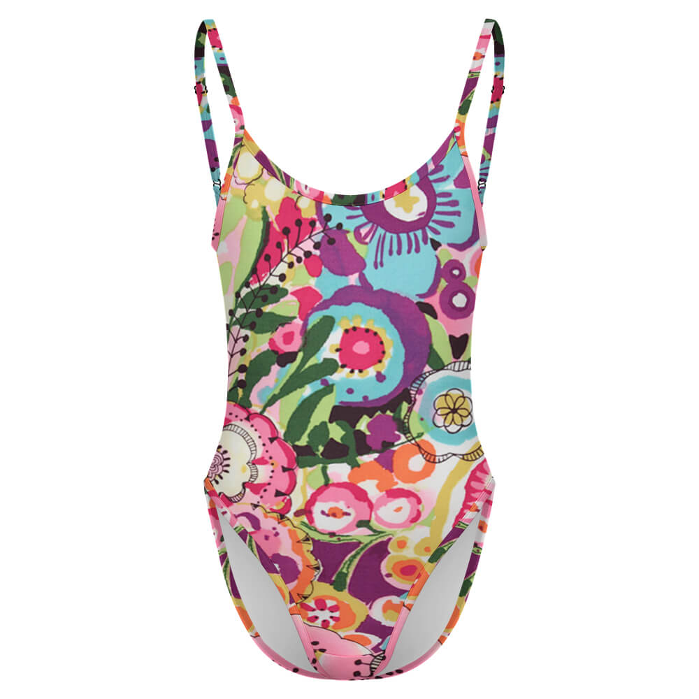 Square-Neck Open-Back One-Piece Swimsuit, product view 5