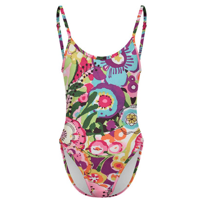 Square-Neck Open-Back One-Piece Swimsuit, product view 5