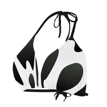 Triangle Halter Mid-Rise Bikini Set, product view 4