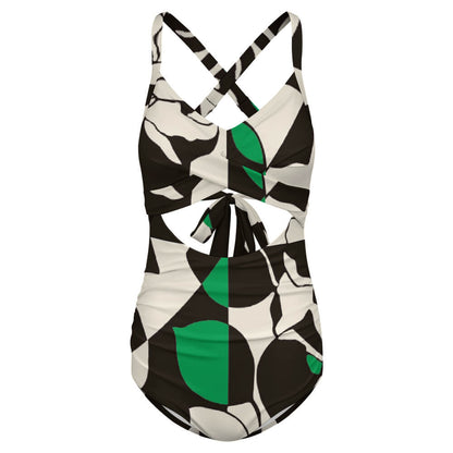 Ring-Cutout High-Waisted One-Piece Swimsuit, product view 4
