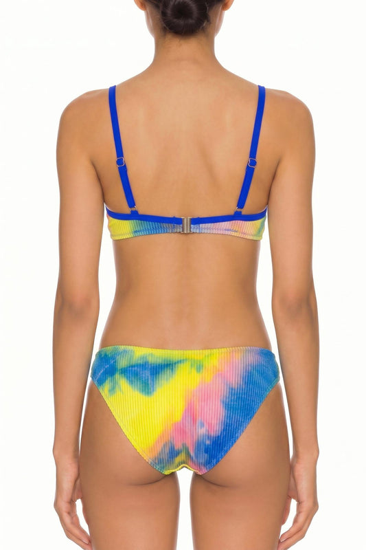Ribbed Tie-Dye Underwire Bikini Set