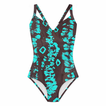 Square-Neck Lace-Up One-Piece Swimsuit, product view 3