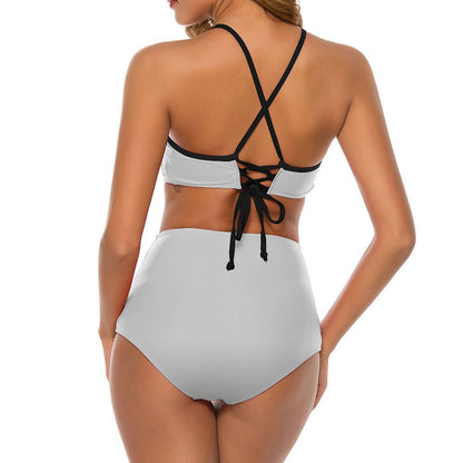 Racerback Scoop-Neck High-Waisted Bikini Set, product view 4