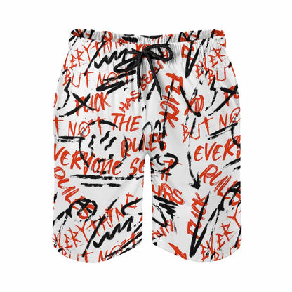 Men's Elastic-Waist Peach-Skin Board Shorts, product view 2