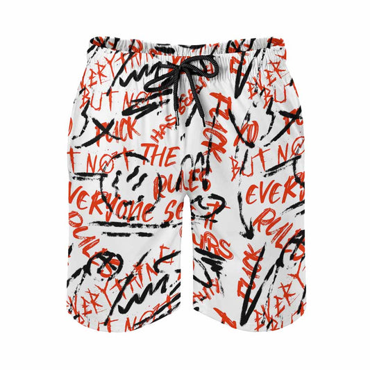 Men's Elastic-Waist Peach-Skin Board Shorts, product view 2