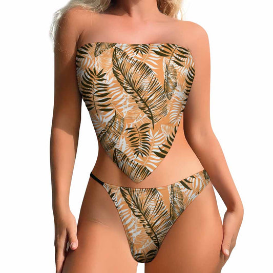 Handkerchief Bandeau Low-Rise Bikini Set