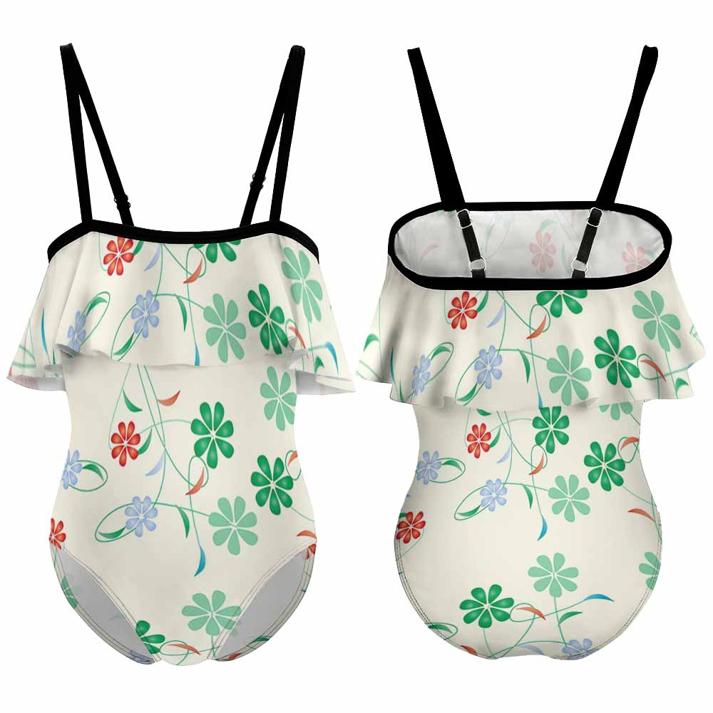 Girls' Flounce Cami One-Piece Swimsuit, product view 7