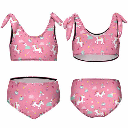 Girls' Bow-Strap Scoop-Neck Bikini Set, product view 7