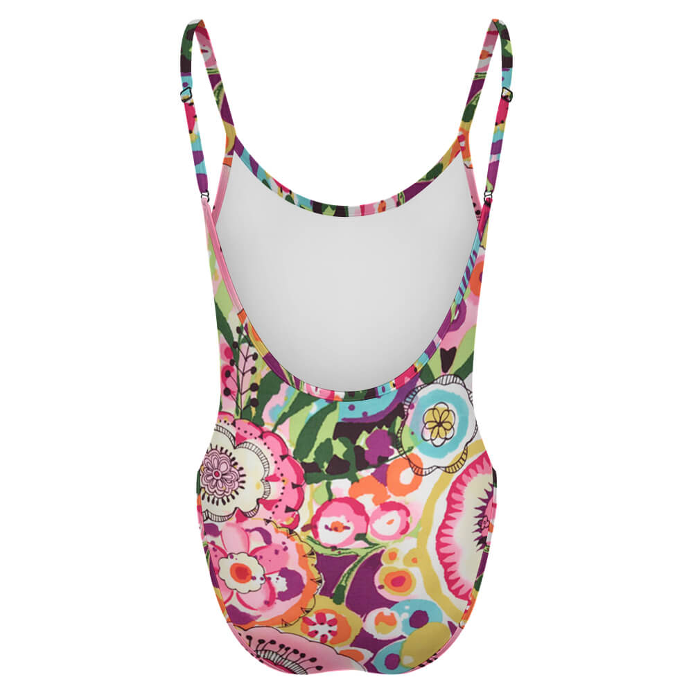 Square-Neck Open-Back One-Piece Swimsuit, product view 6