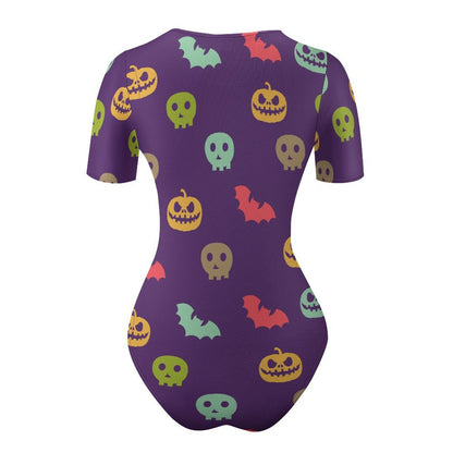 Short-Sleeve Scoop-Neck One-Piece Swimsuit, product view 8