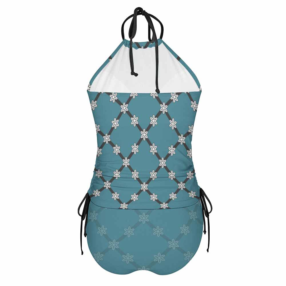 High-Neck Halter Tankini Set, product view 5