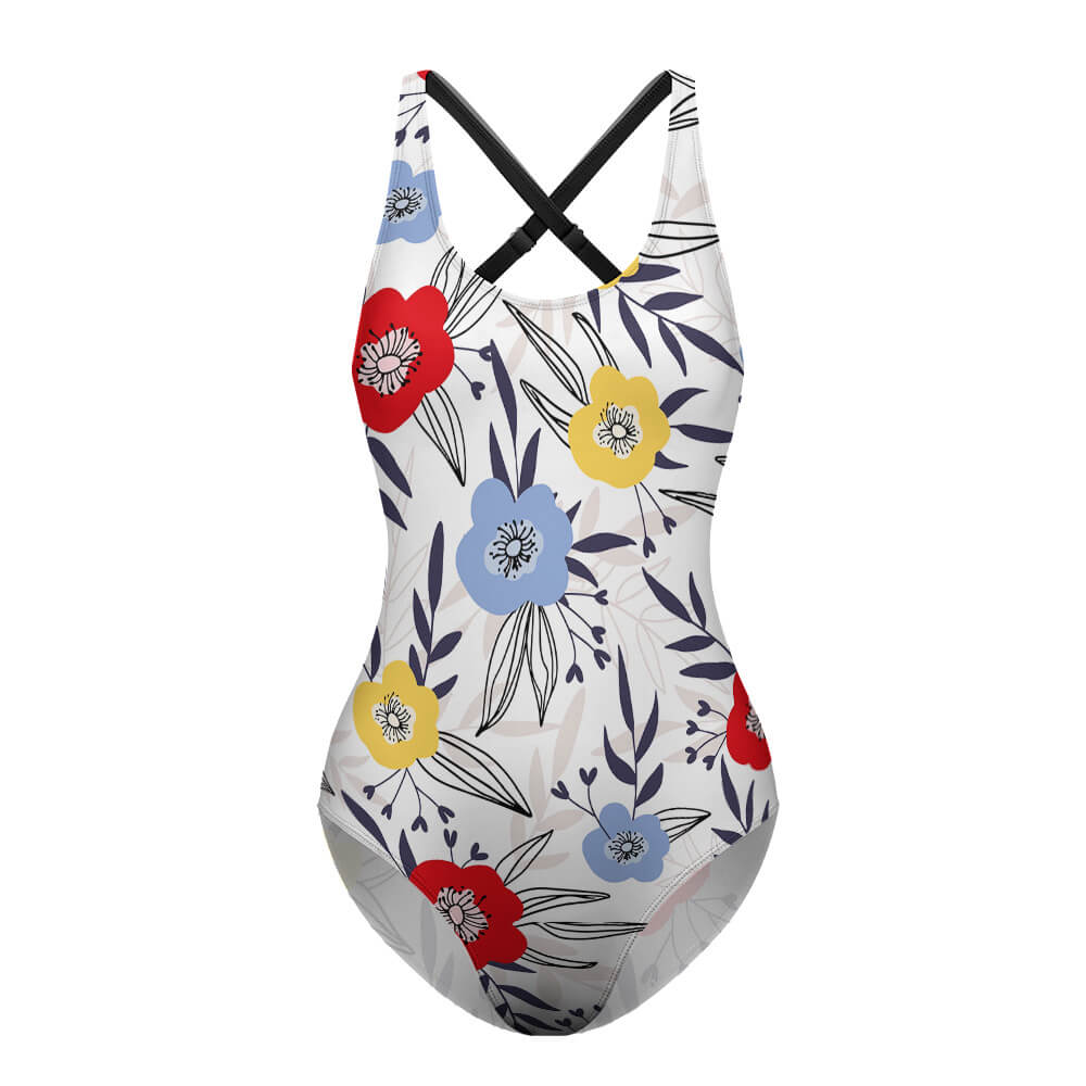 Cross-Back Scoop-Neck One-Piece Swimsuit, product view 7