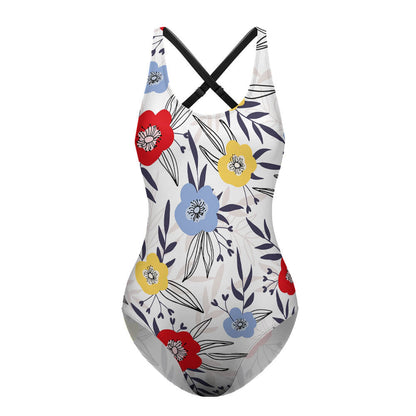 Cross-Back Scoop-Neck One-Piece Swimsuit, product view 7