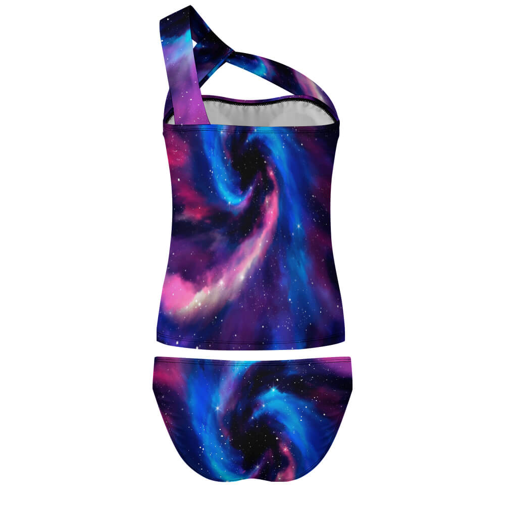One-Shoulder Longline Bandeau Bikini Set, product view 5