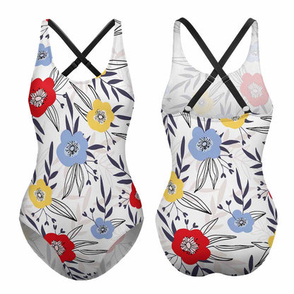 Cross-Back Scoop-Neck One-Piece Swimsuit, product view 10