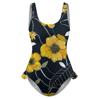 Scoop-Neck Peplum One-Piece Swimsuit, product view 2