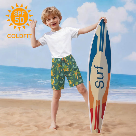 Boys' Drawstring Quick-Dry Board Shorts, product view 2