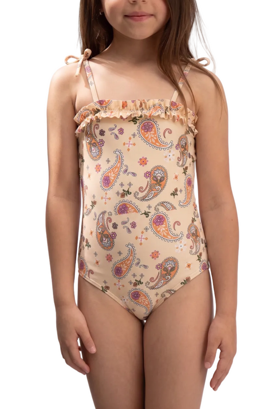 Tie-Strap Ruffle One-Piece Swimsuit | SKG002