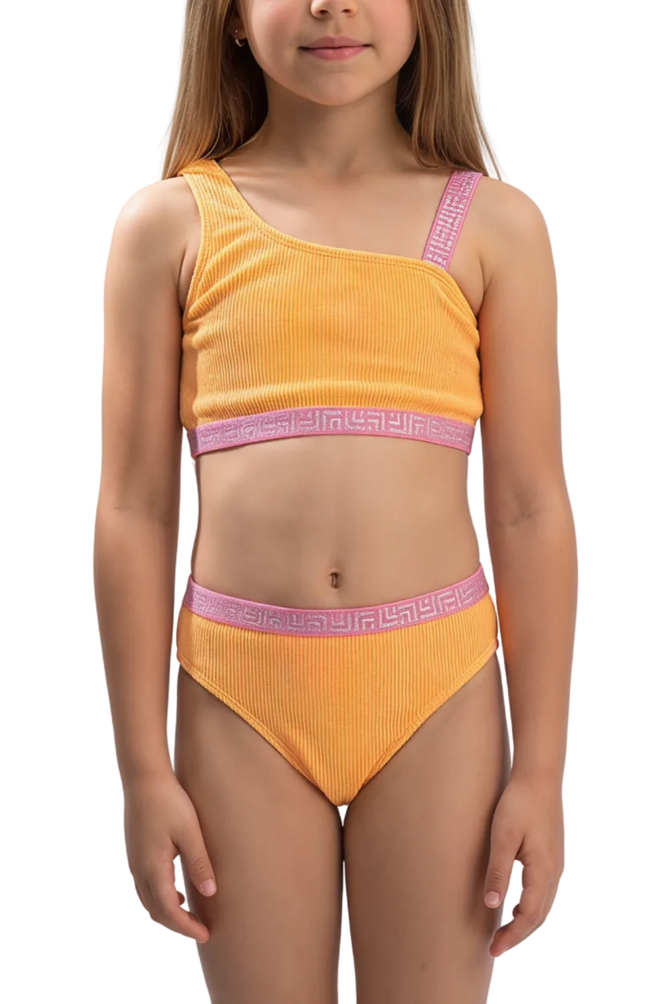 One Shoulder Ribbed Bikini Set | SKG008