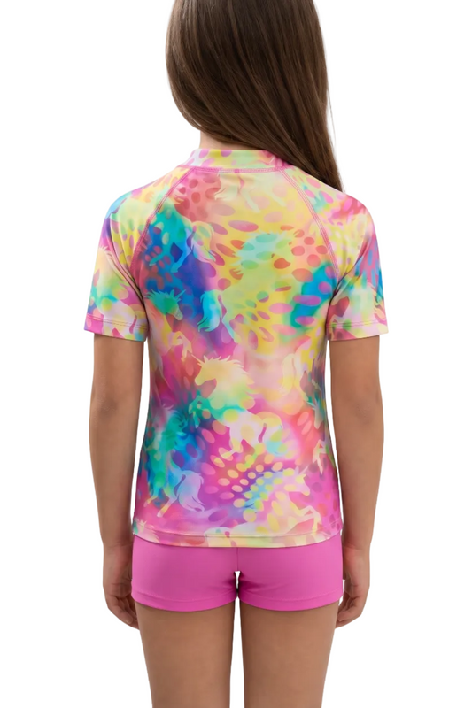 Short Sleeve Rash Guard Two-Piece Swim Set | SKG011