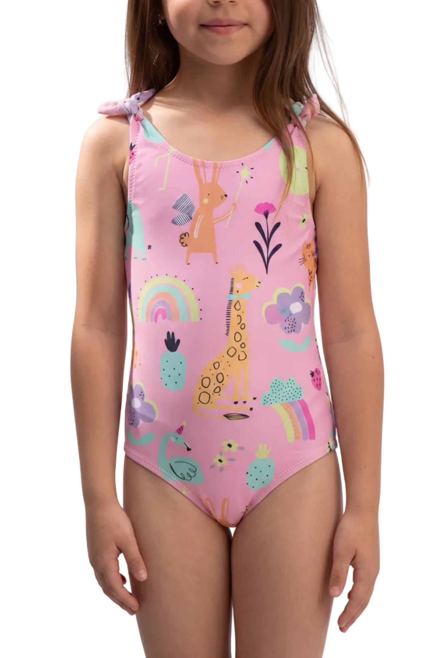 Bow Strap Sleeveless One-Piece Swimwear | SKG012