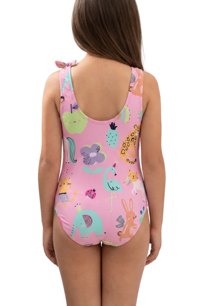 Bow Strap Sleeveless One-Piece Swimwear | SKG012