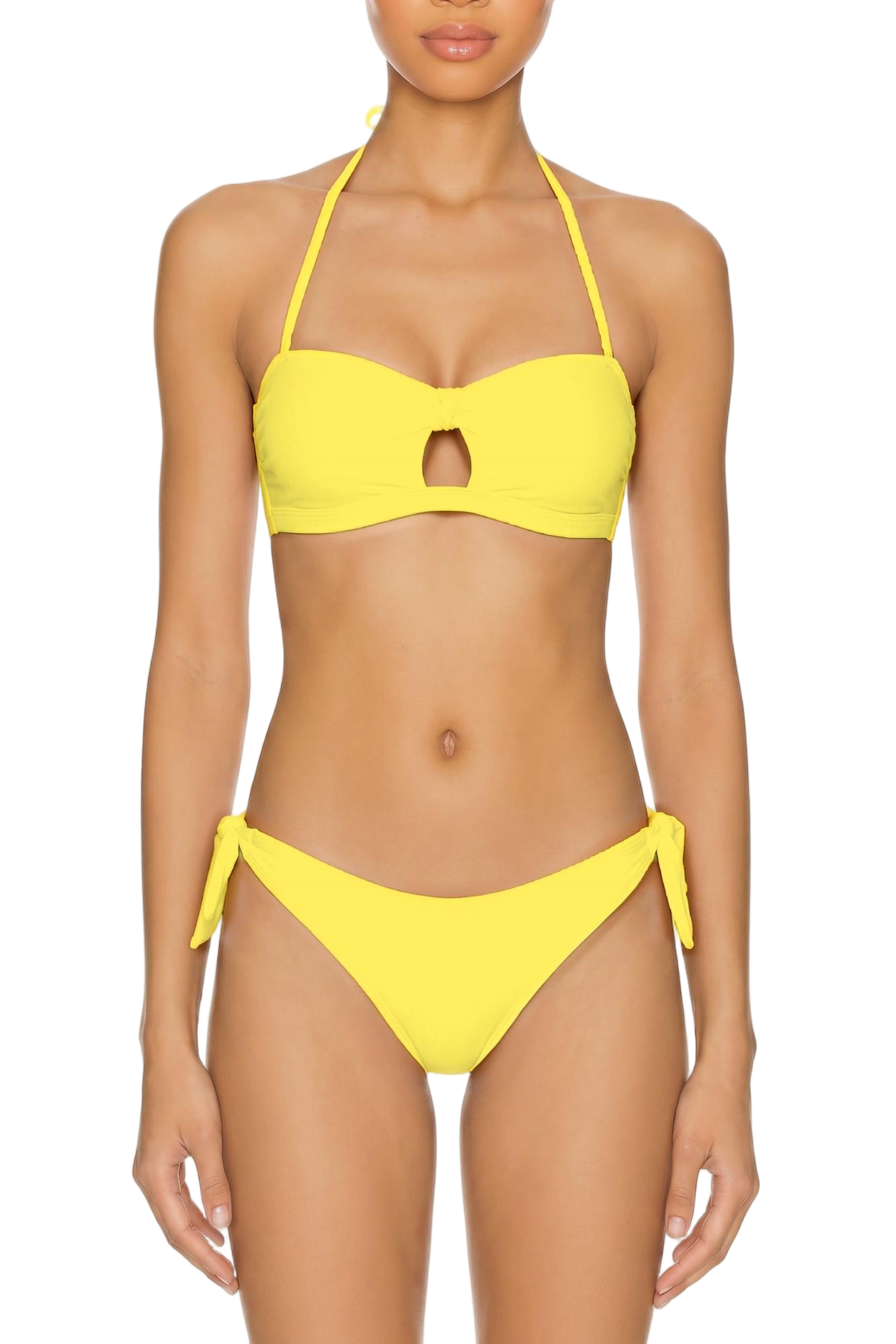 Keyhole Halter Bandeau Bikini Top | SWBKT005