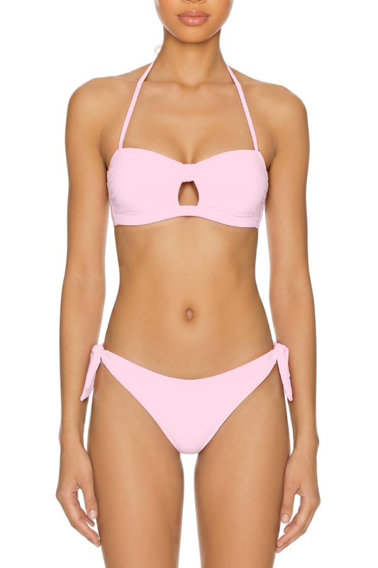 Keyhole Halter Bandeau Bikini Top | SWBKT005