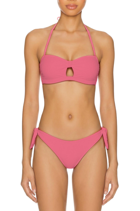 Keyhole Halter Bandeau Bikini Top | SWBKT005