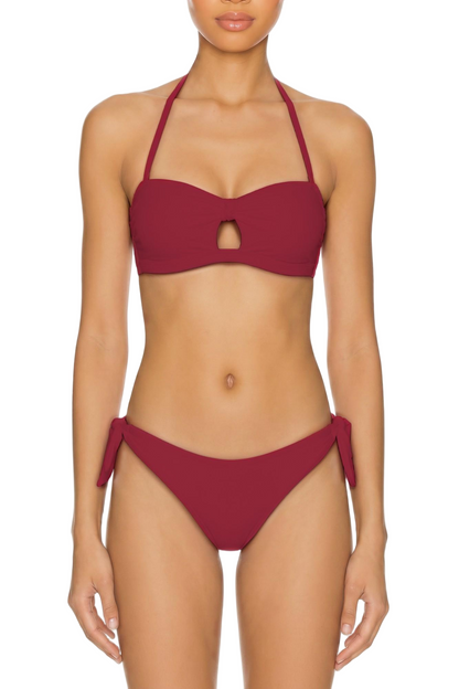 Keyhole Halter Bandeau Bikini Top | SWBKT005