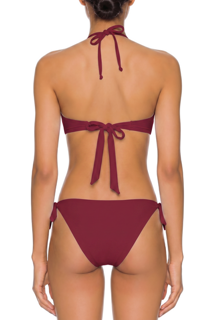 Keyhole Halter Bandeau Bikini Top | SWBKT005