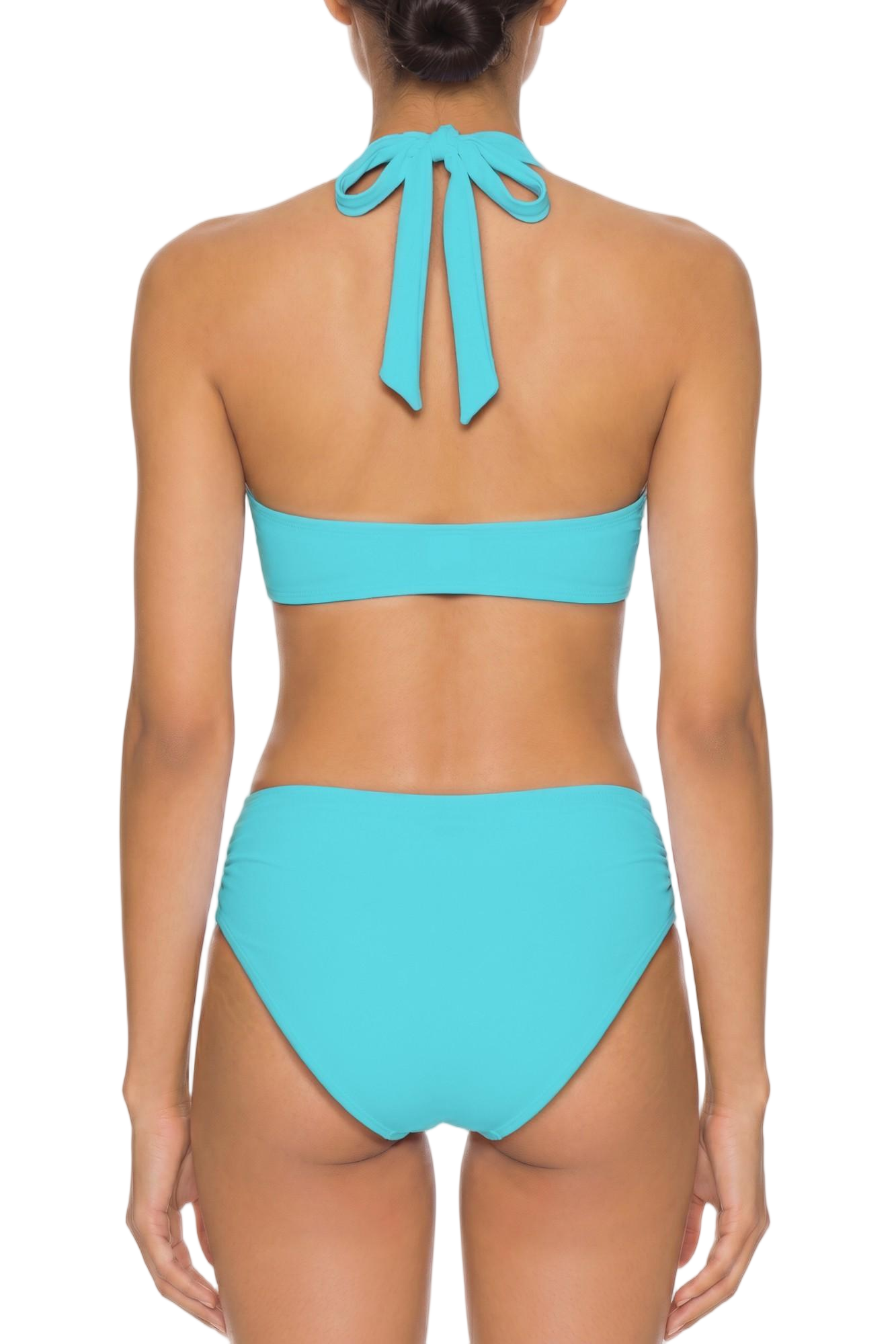 High-Waist Ruched Bikini Bottom | SWBKB013
