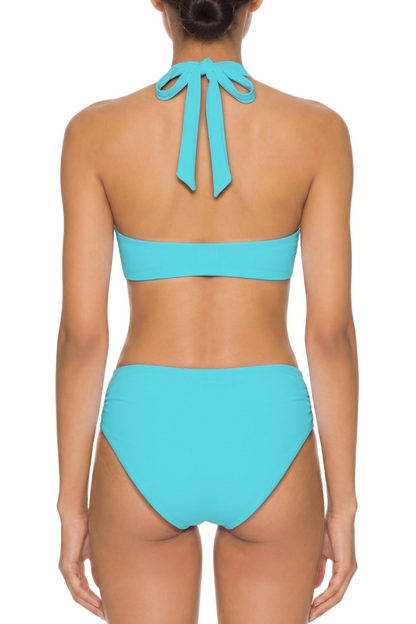 High-Waist Ruched Bikini Bottom | SWBKB013