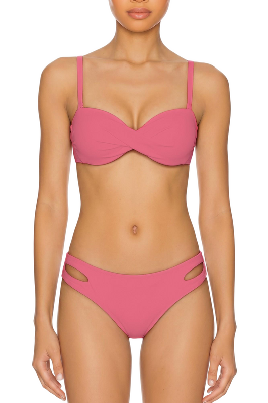 Twist-Front Underwire Bikini Top | SWBKT027
