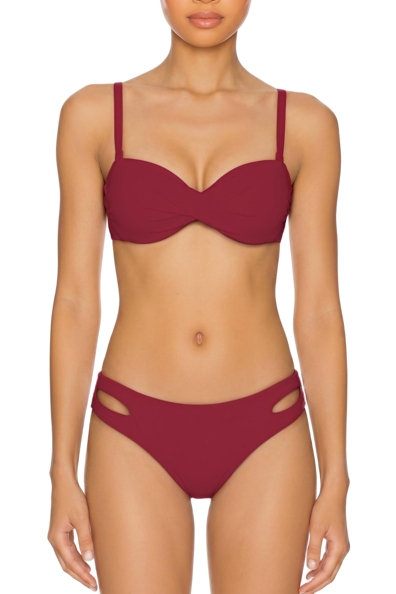 Twist-Front Underwire Bikini Top | SWBKT027