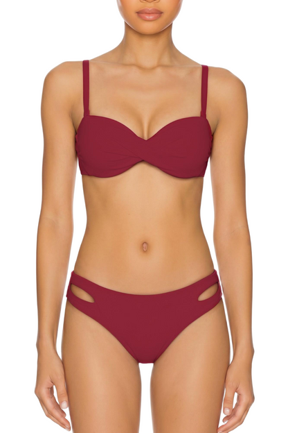 Twist-Front Underwire Bikini Top | SWBKT027