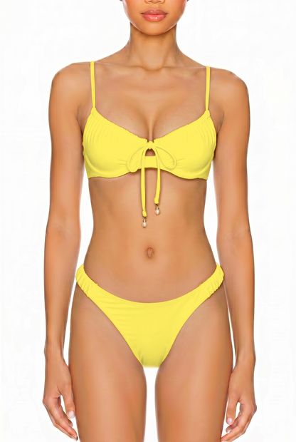 Ruched Waist Bikini Bottom | SWBKB029