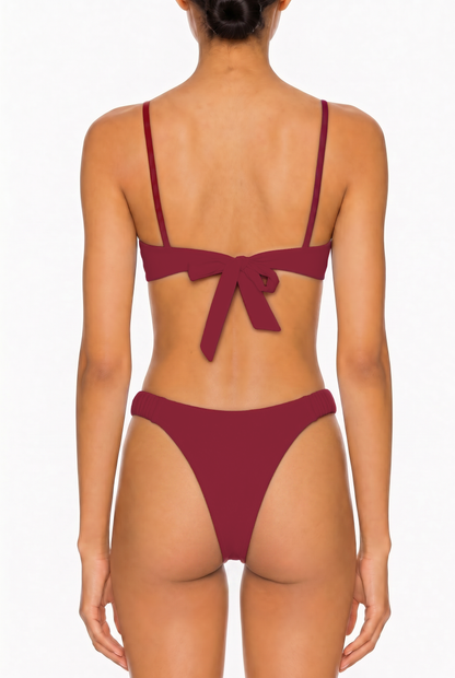 Pearl Tie-Front Bikini Top | SWBKT029